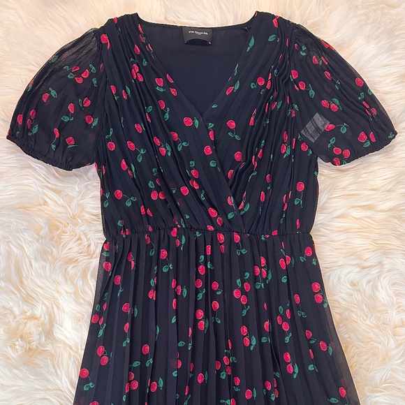 The Kooples - Naive Cherry Print Asymmetric Dress - Picture 5 of 7